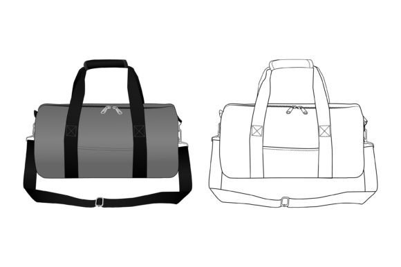 Download Set of Duffle Bag, Vector Illustration - Premium Resources