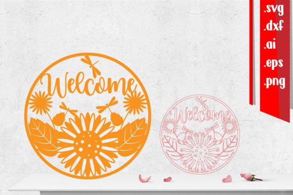 Download Fall Rounded Sign | Sun Flower Sign - Flower sign Collection