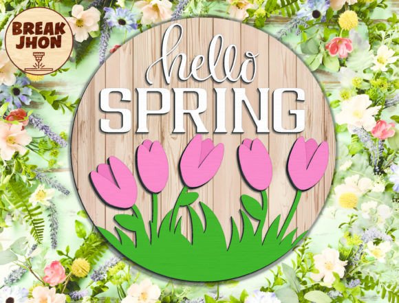 Download Hello Spring Flower Sign - Break Jhon - Flower sign Collection