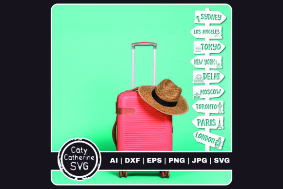 Download Travel Sign Post Sydney Tokyo London - Travel sign Collection