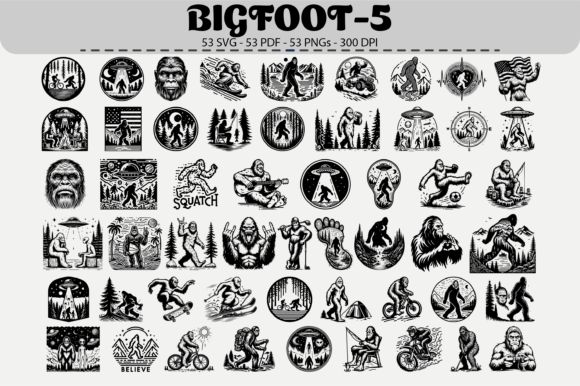 Download Bigfoot Vector Clipart – 53 Designs - Premium Resources