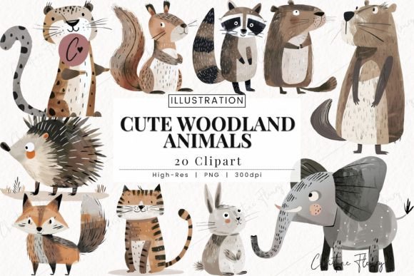 Download Cute Woodland Animals Clipart - Cute woodland animals Collection