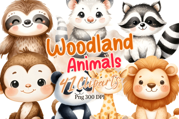 Download Cute Woodland Animals Watercolor Clipart - Cute woodland animals Collection