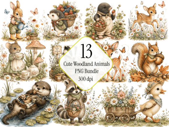 Download Cute Woodland Animals PNG Bundle - Cute woodland animals Collection