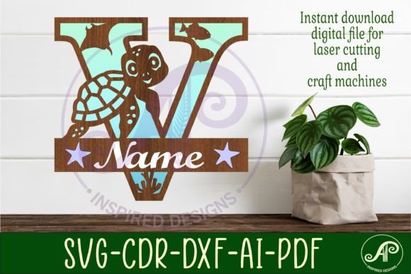 Download Turtle Ocean Capital Monogram Letter V - Premium Resources